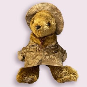 Vintage Teddy Bear Forces of America Marines Soldier Plush IRA Green